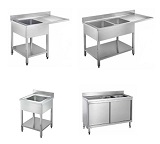 Gastronorm stainless steel sinks