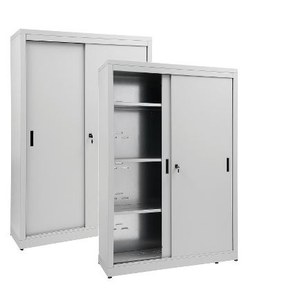 Aisi 304 2 sliding doors storage cabinet