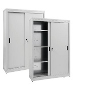 Storage cabinets with sliding doors