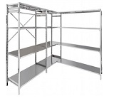 Aisi 304 steel shelves with hook fixing