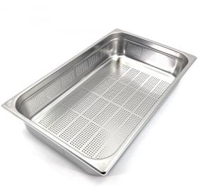 265x325x100mm Bourgeat Perforated Gastronome Pan Made of Stainless Steel 
