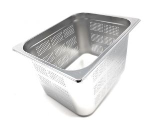 GST1/2P200F Gastronorm Container 1 / 2 h200 perforated stainless steel AISI 304