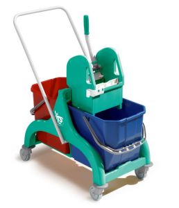 00006083 Nick Tec Double Cart With Rilsan Handle - GREEN FRAME AND STRIPPER
