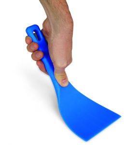 AC-STF12 Espátula flexible en material azul claro a prueba de golpes, ancho de hoja 12 cm