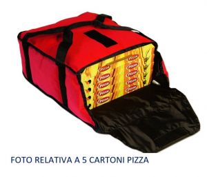 Royal Catering Borsa Termica Per Pizze Professionale Borsa Frigo Alimenti RC-PB45 4 Cartoni per Pizza, 45 x 45 cm 