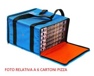 BTR3320 Rigid cooler bag for 5 pizza boxes ø 33 cm zip