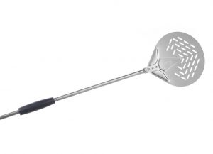 IC-17F Stainless steel pizza peel ø 17 cm perforated handle 150 cm