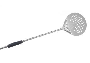 IC-23F-180 Stainless steel pizza peel ø 23 cm perforated handle 180 cm