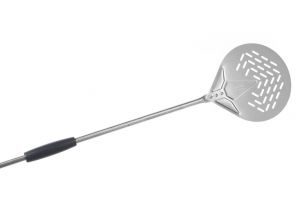 IC-26F-180 Stainless steel pizza peel ø 26 cm perforated handle 180 cm