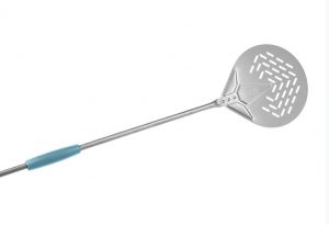 IE-17F-180 Stainless steel pizza peel ø 17 cm perforated handle 180 cm