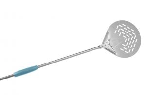 IE-26F Stainless steel pizza peel ø 26 cm perforated handle 150 cm