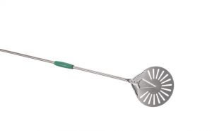 IG-20F Gluten Free pizza peel, stainless ø 20 cm perforated handle 150 cm