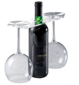 EB00201 GLASSES - Espositore per vino e bicchieri per bottiglie foro 3,3 cm