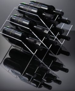 EV02801 GEOMETRIC - Display vino da ripiano a 12 sedi per bottiglie ø 8,2 cm