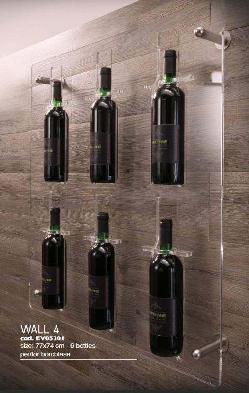 Portabottiglie Vino da parete in Plexiglass