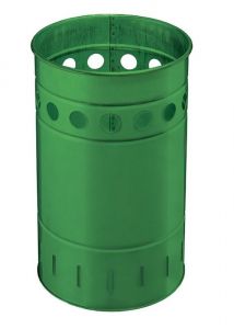 T778037 Green galvanized steel waste paper bin 35 L