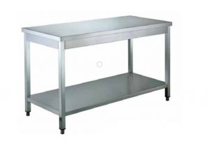 GDATS206 Table de travail sur pieds avec étagère inférieure 2000x600x850 mm