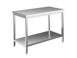 EUG2306-07 table sur pieds ECO 70x60x85h cm - plateau lisse - étagère inférieure