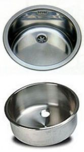 LV030/A round inset stainless steel sink diam. 300x180h