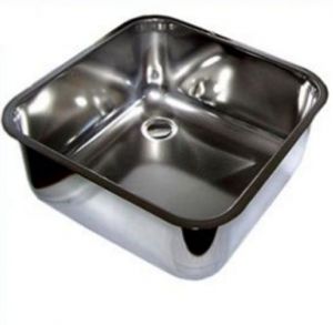 LV33/33P square stainless steel sink dim. 330x330X200h welded with waste