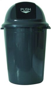 T102011 Push bin plastic grey 80 liters (Pack of 4 pieces) 
