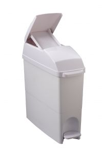 T104081 Hygiene sanitary plastic waste Bin White 22 lt