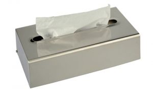 T105056 Brushed stainless steel tissue holder