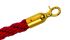 T106331 Corde bordeaux rouge 2 anneaux de fixation dorés pour poteau 1,5 mètre