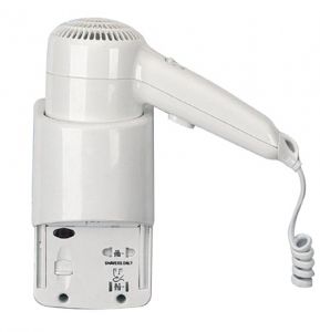 T704001 Wall mounted hair dryer side with shaver socket