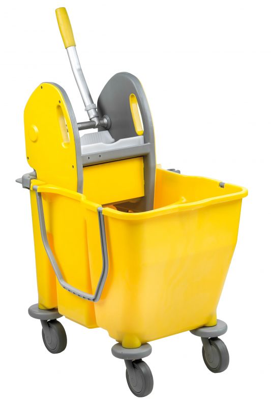 38.05 Quart Commercial Mop Bucket Side Press Wringer Trolley on Wheels Cleaning 