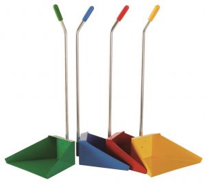 T718275 Dustpan with handle coloured (multiple 12 pieces)