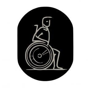 T719914 Wheelchair pictogram bathroom Black aluminium