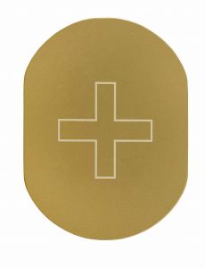 T719938 Plaque pictogramme aluminium doré Infirmerie