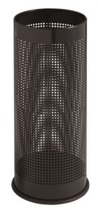 T775111 Porte-parapluie cylindrique perforé en metal noir
