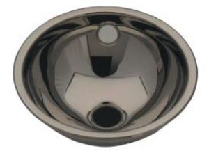 LX1040 Stainless steel spherical washbasin central waste 310X340X125 mm - LUCIDO -
