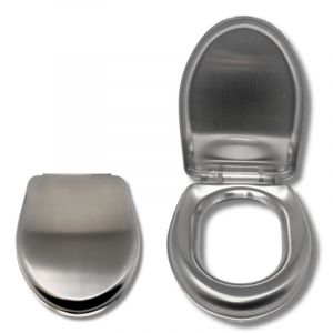 Stainless Steel Toilet Seat with Slow Closing Model LX3040