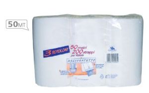 TGD005 Rolls of paper towels in pure cellulose 50 meters 3 rolls