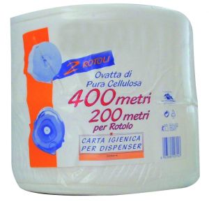 TGD025 n° 2 Rouleaux de papier toilette 200 mètres (pack de 12 pièces)