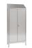 N-694.05.430 2-Door Storage Cabinet And 4 Shelves With Hooks In Stainless Steel Aisi 430 Cm. 120X40X215H