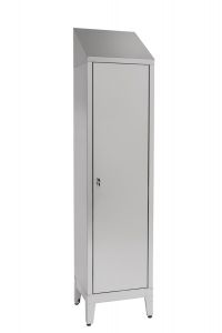 IN-S50.694.03.430 Cabinet avec la porte articulée avec la fermeture d'acier inoxydable d'Aisi 430 Cm. 50X50X215H