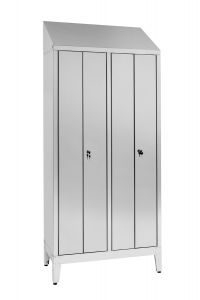 IN-S50.694.08.430 Dressing Cabinet In Stainless Steel Aisi 430 A 2 Seats With 4 Doors Cm. 95X50X215H