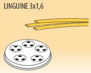 MPFTL3X16-15 Extrusor de aleación latón bronce  LINGUINE 3x1,6 para maquina para pasta fresca