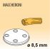 MPFTMA8-4 Extrusor de aleación latón bronce MACCHERONI Ø 8,5 para maquina para pasta fresca