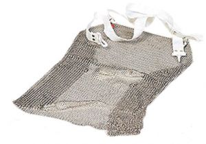 AV4988 Stainless steel accident-prevention apron with shoulder straps