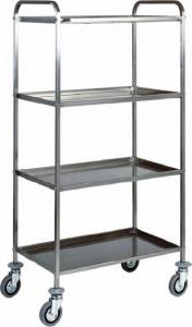 CA 1381 Stainless steel service trolley 4 shelves 111x57x172h