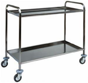 CA 1383 Stainless steel service trolley 2 shelves 111x57x96h