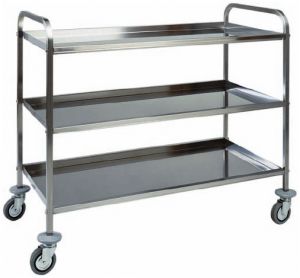 CA 1384 Stainless steel trolley 3 shelves 91x57x96h