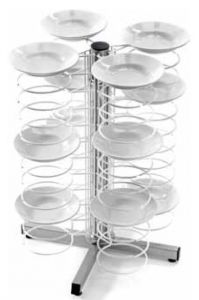 CA1435G  Lunch counter dish holder 48 plates Ø25/31Painted grid 