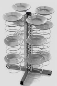 CA1436 Lunch counter dish holder 48 plates Ø18/23 Chromed grids