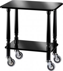 CL 903N Gueridon Cart Black polish varnished 70x50x78h